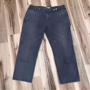 Carhartt Rugged Flex Relaxed Fit Duck Double Front Work Gray 42x30 BN3334-M